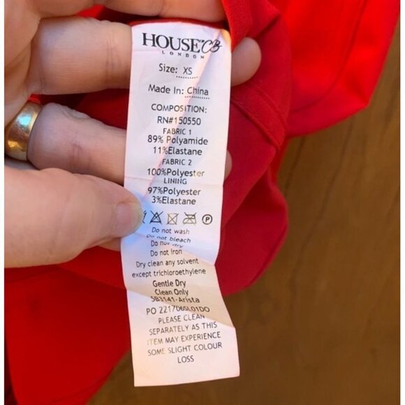 House of CB London XS Red Corset Mini Dress Boned Bodycon Celebrity Fashion - Picture 7 of 10